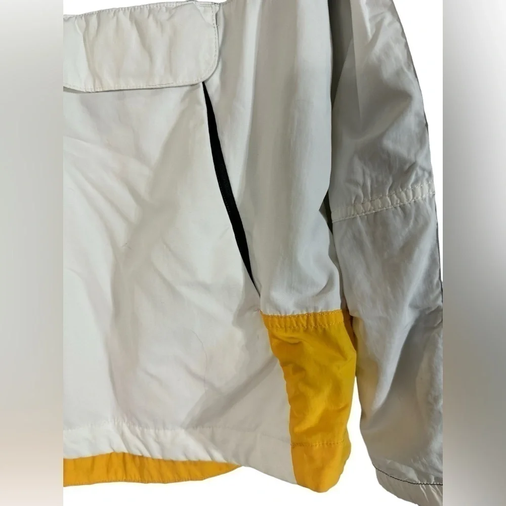 The North Face Black Gold & White Pullover Windbreaker Kangaroo Pocket
